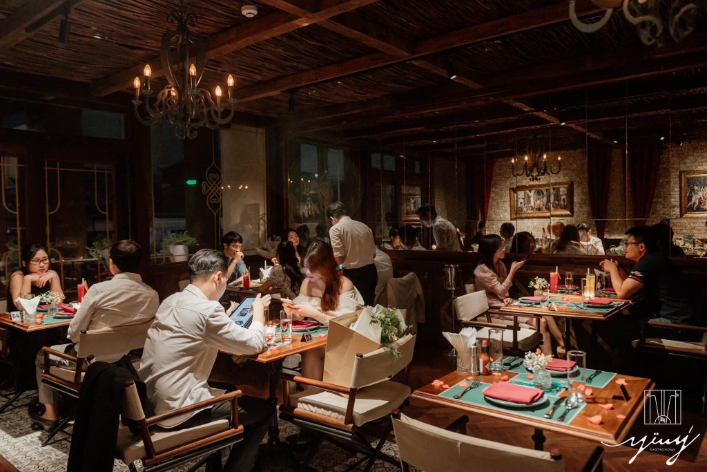 Không gian trải nghiệm tại nhà hàng Yêu Ý